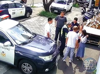 威力請來的裝潢包商遭袁昶平的手下恐嚇，包商事後向警方報案。（讀者提供）
