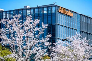 The company logo at an Alibaba office. Photo: Handout
