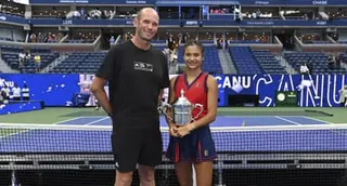 Emma Raducanu and Andrew Richardson.