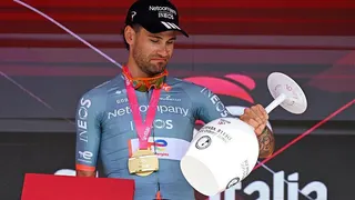 Filippo Ganna on his wasy to winning Giro d'Italia stge 10 time trial