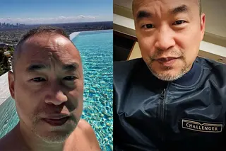 黃立成曾在社群貼出在加州自家豪宅游泳的照片。翻攝Threads、IG＠machibigbrother