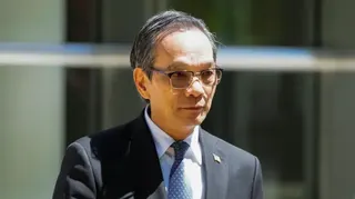 盧建旺離開紐約布魯克林聯邦法院大樓（12/5/2026）