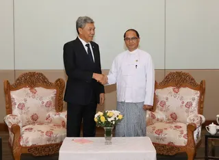 Malaysian Foreign Minister Datuk Seri Mohamad Hasan with his Myanmar counterpart, U Tin Maung Swe in Nay Pyi Taw, May 19, 2026. — Picture from Facebook/Ministry of Foreign Affairs Myanmar﻿