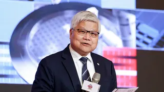 C.C Wei, Chairman and CEO of Taiwan Semiconductor Manufacturing Company (TSMC) answers questions during the company's annual shareholders' meeting in Hsinchu on June 3, 2025.