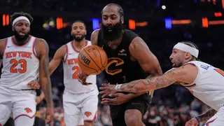 James Harden loses the ball