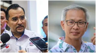 Umno secretary-general Datuk Dr Asyraf Wajdi Dusuki (left) has condemned remarks by former Damansara member of parliament Tony Pua (right), which were allegedly seen as mocking a decree by Sultan Sharafuddin Idris Shah. - NSTP pic
