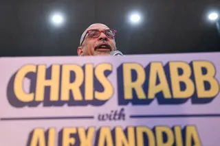 PHILADELPHIA, PENNSYLVANIA - MAY 15: Pennsylvania State Rep. Chris Rabb takes the stage to deliver remarks during a rally with US Representative Alexandria Ocasio-Cortez who spoke and supported Rabb on May 15, 2026 in Philadelphia, Pennsylvania. State Rep. Rabb is running in the Pennsylvania primary election on Tuesday May 19, with three other democrats on the ballot as well. Matthew Hatcher/Getty Images/AFP (Photo by Matthew Hatcher / GETTY IMAGES NORTH AMERICA / Getty Images via AFP)
