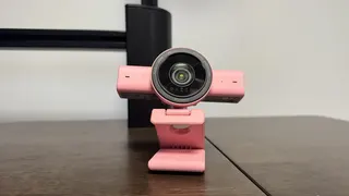 The pink Razer Kiyo V2