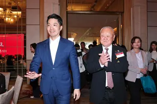 台北市長蔣萬安受邀到三三會演講。李政龍攝