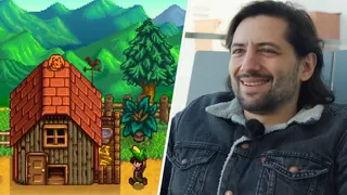 Stardew Valley screenshot next to Eric Barone