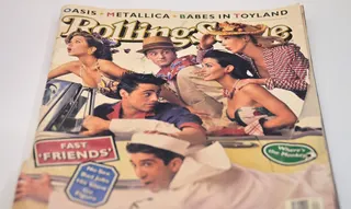 A May 1995 issue of Rolling Stone magazine, with a photo illustration of the TV show “Friends” cast members is displayed ahead of “The Matthew Perry Estate Auction” at Heritage Auctions in Beverly Hills, California on May 19, 2026. — AFP pic