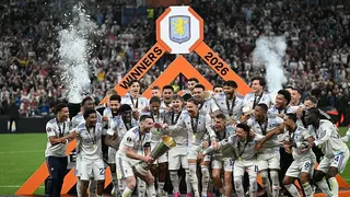 Villa players celebrate