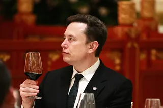 Tesla and SpaceX CEO Elon Musk attends a state banquet for US President Donald Trump and China's President Xi Jinping at...