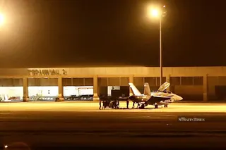The fighter jet was parked at KKIA Terminal 2 for further action. NSTP/MOHD ADAM ARININ
