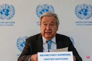 联合国秘书长古特雷斯周三强调，各国政府负有保护公民免受不断加剧的气候危机侵害的责任。 （法新社档案照片）