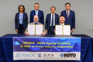 與美國北達科他州貿易廳簽署MOU。 圖：經濟部提供