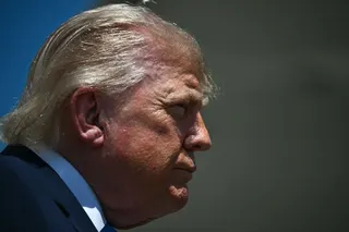US President Donald Trump speaks to reporters after stepping off Air Force One at Joint Base Andrews, Maryland on May 20, 2026, as he returns to Washington, DC, after delivering the commmencement address to the US Coast Guard Academy's 2026 graduating class.