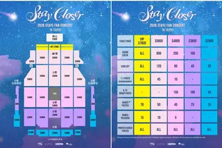 「2026 STAYC FAN CONCERT TOUR [STAY CLOSER] IN TAIPEI」票價和福利圖。（遠雄創藝提供）