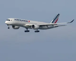 a plane in the sky