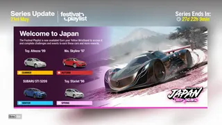 Forza Horizon 6 Series 1: The X racing down a road.