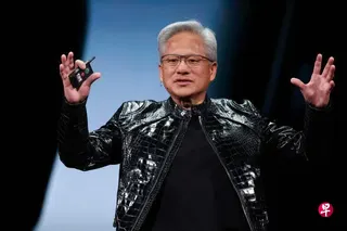英伟达首席执行官黄仁勋1月5日在美国拉斯维加斯举行的一场活动上发表讲话。 （法新社档案照）