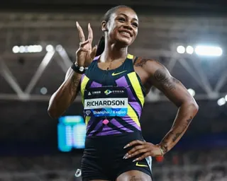 Sha’Carri Richardson after the Diamond League 200m in Shanghai