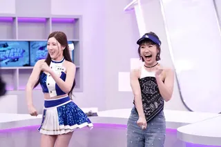 南珉貞（左）與Lulu（右）一起跳三振舞。（圖／三立提供）
