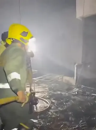 ▲現場被燒得一片焦黑。（圖／翻攝自FACEBOOK＠FIRE &amp; RESCUE THAILAND）