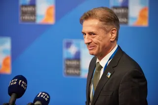 THE HAGUE, NETHERLANDS - JUNE 25: Prime Minister of Slovenia Robert Golob during the NATO summit on June 25, 2025 in The Hague, Netherlands. This year's NATO summit, which brings together heads of state and government from across the military alliance, is being held in the Netherlands for the first time. Among other matters, members are to approve a new defense investment plan that raises target for defense spending to 5% of GDP. (Photo by Pierre Crom/Getty Images)