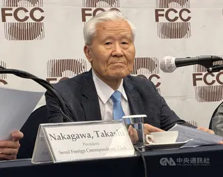 韓國地方選舉及國會議員補選將在6月3日登場，政治評論家趙甲濟（圖）22日受邀至首爾外媒協會，分析本次地方選舉。中央社記者楊啟芳首爾攝　115年5月22日