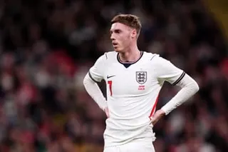 Cole Palmer in action for England