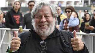 Steve Wozniak gives a double thumbs up.
