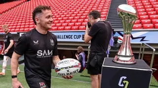 Michael Lowry and the Challenge Cup trophy
