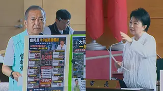 面對議員質詢，盧秀燕鬆口兩週內函請中央，清楚指示是否同意分拆或直接核定，並透過正式回文為市府留下紀錄。 圖：取自台中市議會直播畫面。