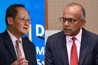 Singapore ministers Tan See Leng (left) and K. Shanmugam are suing Bloomberg for defamation. Photo: Facebook/Handout
