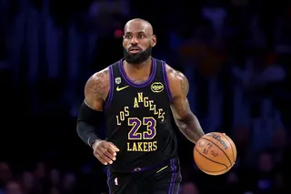 湖人隊LeBron James。(Photo by Luke Hales/Getty Images)