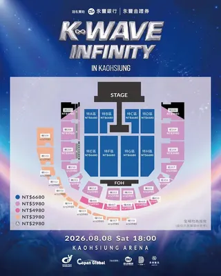 K-WAVE INFINITY韓流演唱會票價圖。(圖/川頁文創 提供)