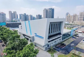 北屯國民暨兒童運動中心，打造全齡友善運動空間，並設置中部唯一專業滑冰場。（圖/中市府建設局提供）
