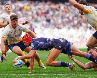 Louis Bielle-Biarrey touches down Bordeaux’s second try