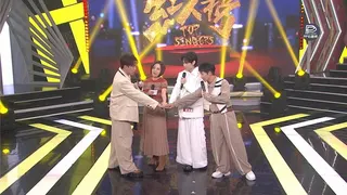 許志豪（左起）、于美人、蔡昌憲（右）常替東東加油打氣。（三立提供）