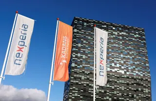 Flags flutter in front of the headquarters of the chipmaker Nexperia in Nijmegen, Netherlands, January 14, 2026. Photo: Reuters