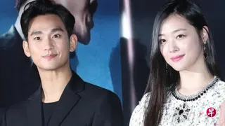 金秀贤（左）和雪莉曾一起演出限制级电影“Real”。 （互联网）