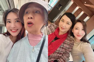 徐千京與媽媽（右）跟阿嬤（左）合照，網讚一家都高顏值。翻攝FB＠徐千京