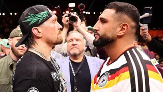 Oleksandr Usyk and Agit Kabayel face off