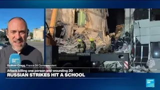 War in Ukraine: Russian strikes hit a school killing one person