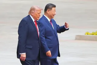 習近平與川普日前在北京會談，外媒稱雙方曾談及俄烏戰爭與普丁處境。 圖：達志影像/美聯社