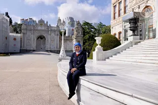 According to a post on the Sultan Ibrahim Sultan Iskandar Facebook page, upon arrival at the museum, Her Majesty was received by the museum’s Head of Protocol, Tangül Erol. - PIC CREDIT: FB/officialsultanibrahim