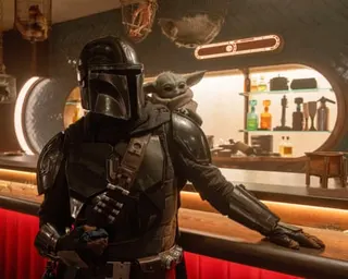 A still from The Mandalorian and Grogu.