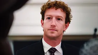 Mark Zuckerberg staring out of his dead, dead eyes.