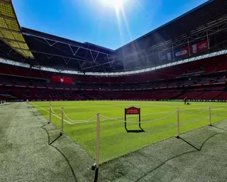 A view inside Wembley before Notts County v Salford